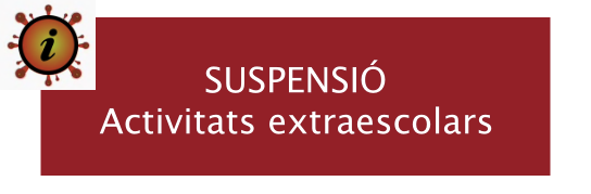 Suspensió activitats extraescolars